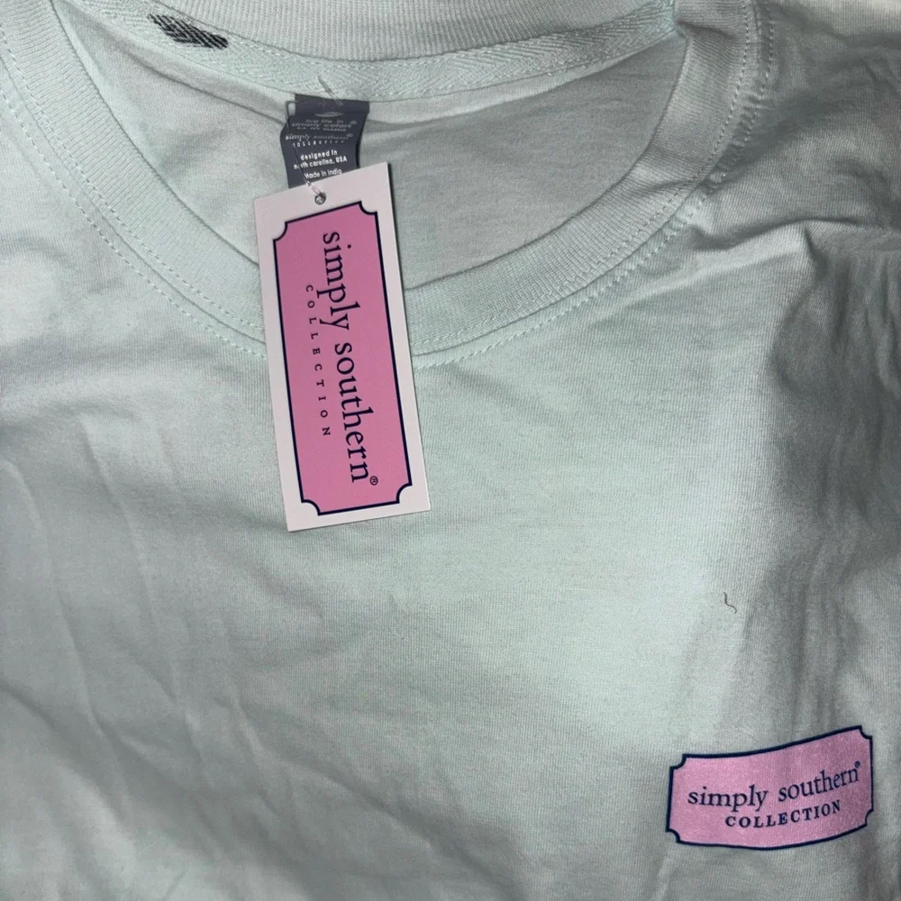 Simply Southern Sandy Paws Salty Kisses Tee Women’s XXL Dog Float Mint T-shirt - Picture 5 of 5